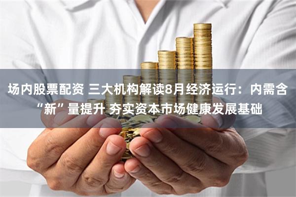 场内股票配资 三大机构解读8月经济运行：内需含“新”量提升 夯实资本市场健康发展基础